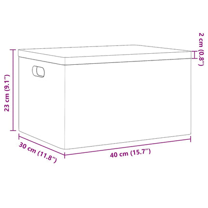Houten Kist Met Deksel&Handvatten 40X30X23Cm Grenenhout - XdropX