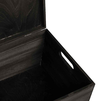 Houten Kist Met Deksel&Handvatten 40X30X23Cm Grenenhout - XdropX