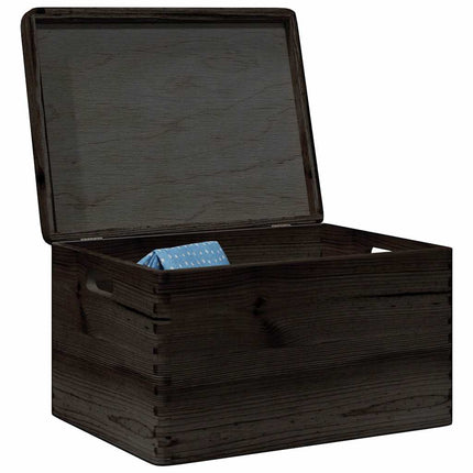 Houten Kist Met Deksel&Handvatten 40X30X23Cm Grenenhout - XdropX