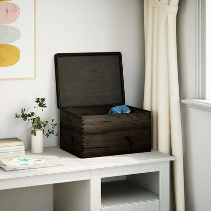 Houten Kist Met Deksel&Handvatten 40X30X23Cm Grenenhout - XdropX