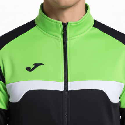Danubio III Elite training Tracksuit European Style Slim-Fit - Black/Fluo Green - Joma-1