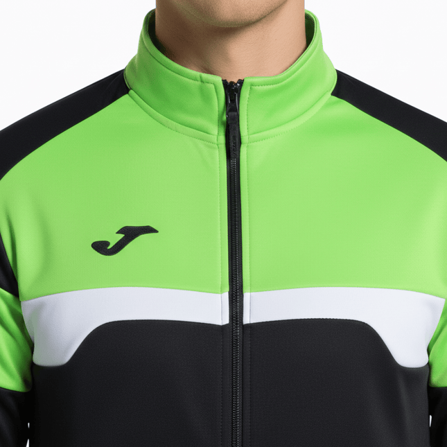 Danubio III Elite training Tracksuit European Style Slim-Fit - Black/Fluo Green - Joma-1