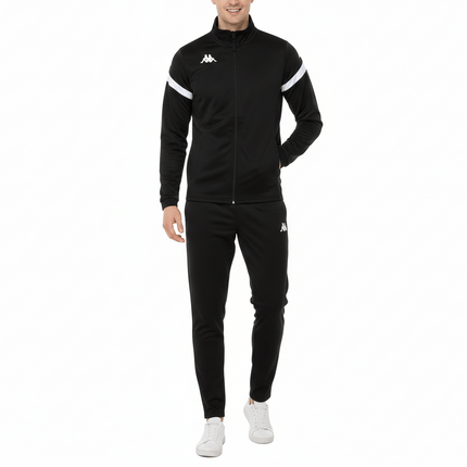 Dalcito premium Tracksuit Italian Slim-Fit Training/Casual Set - Black/White - Kappa-1