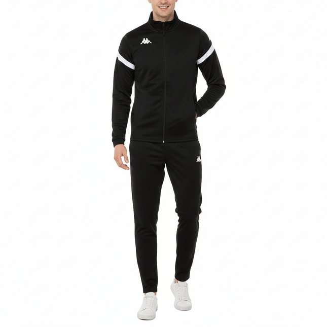 Dalcito premium Tracksuit Italian Slim-Fit Training/Casual Set - Black/White - Kappa-1