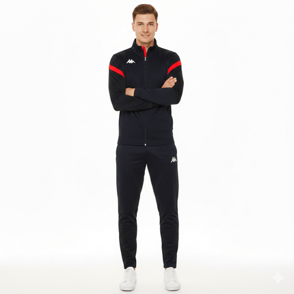 Dalcito premium Tracksuit Italian Slim-Fit Training/Casual Set - Dark blue/Red - Kappa-1