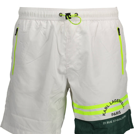 KARL LAGERFELD BEACHWEAR SWIMSUIT BOTTOM MEN WHITE-0
