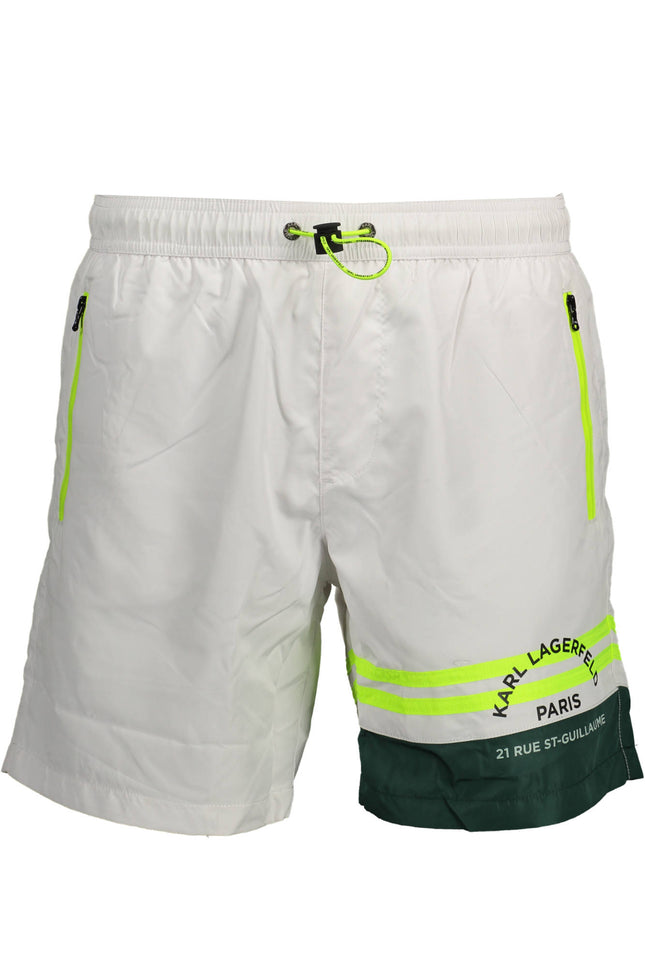 KARL LAGERFELD BEACHWEAR SWIMSUIT BOTTOM MEN WHITE-0