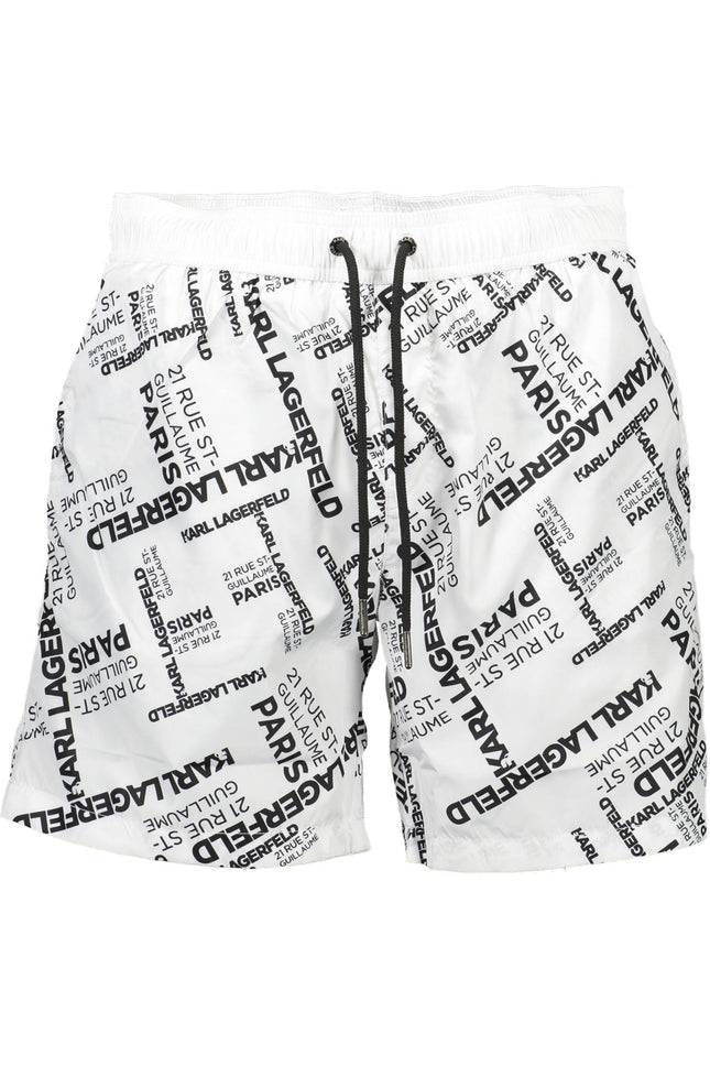 KARL LAGERFELD BEACHWEAR SWIMSUIT BOTTOM MEN WHITE
