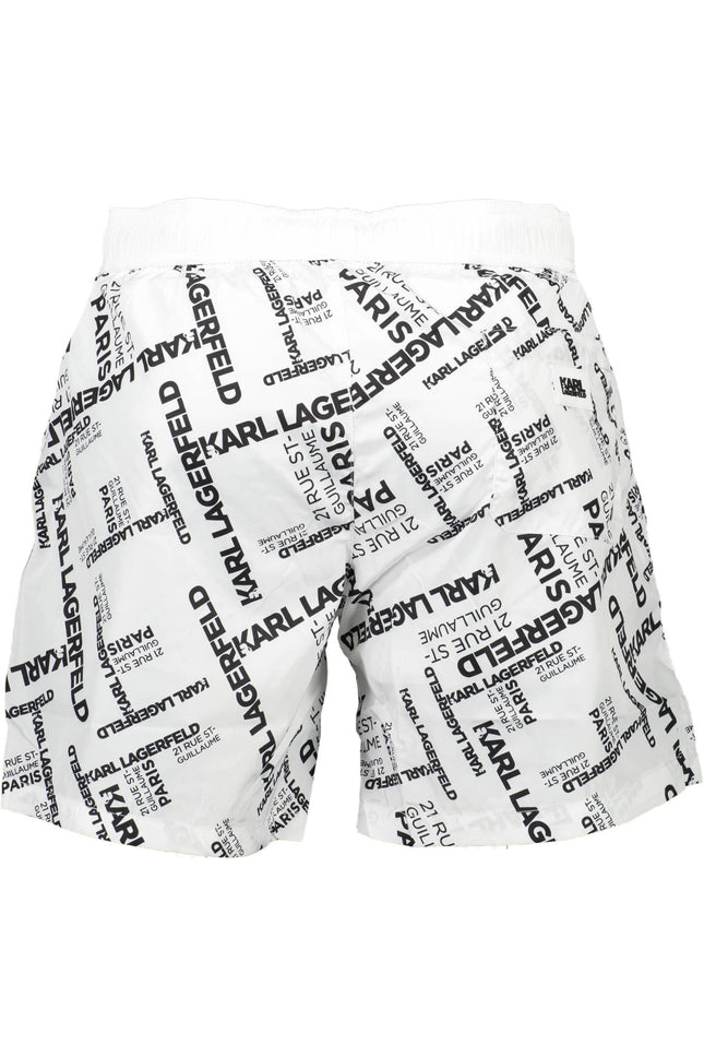 KARL LAGERFELD BEACHWEAR SWIMSUIT BOTTOM MEN WHITE