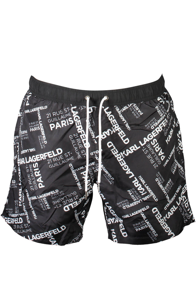 KARL LAGERFELD BEACHWEAR SWIMSUIT BLACK MEN'S BOTTOM