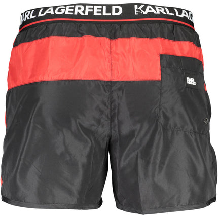 KARL LAGERFELD BEACHWEAR SWIMSUIT BLACK MEN'S BOTTOM-1