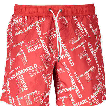 KARL LAGERFELD BEACHWEAR SWIMSUIT MEN'S BOTTOM RED-0