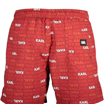 KARL LAGERFELD BEACHWEAR SWIMSUIT MEN'S BOTTOM RED-1