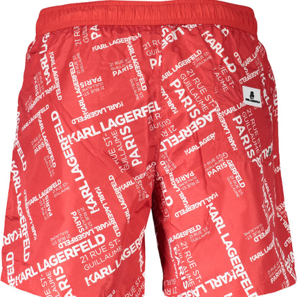 KARL LAGERFELD BEACHWEAR SWIMSUIT MEN'S BOTTOM RED-1