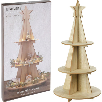 Kerst Etagere Hout - 60 Cm - XdropX