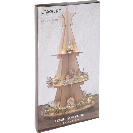 Kerst Etagere Hout - 60 Cm - XdropX