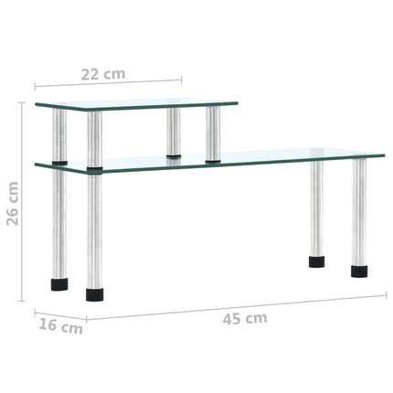 Keukenschap 45X16X26 Cm Gehard Glas Transparent - XdropX