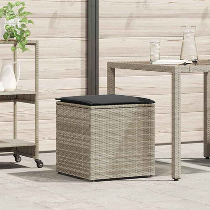 Kussenbox Met Opslag Zwart 50 X 50 X 50 Cm Poly Rattan - XdropX