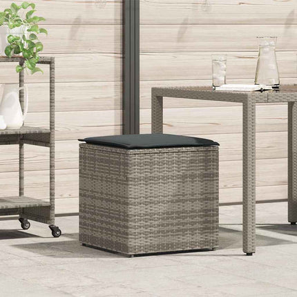Kussenbox Met Opslag Zwart 50 X 50 X 50 Cm Poly Rattan - XdropX