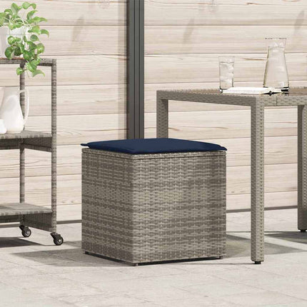 Kussenbox Met Opslag Zwart 50 X 50 X 50 Cm Poly Rattan - XdropX