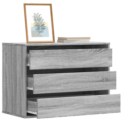 Ladekast 3-Lade Zwart Bewerkt Hout - XdropX