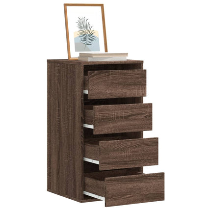 Ladekast 3-Lade Zwart Bewerkt Hout - XdropX