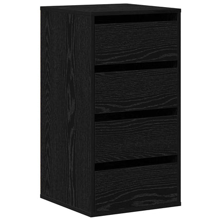 Ladekast 3-Lade Zwart Bewerkt Hout - XdropX