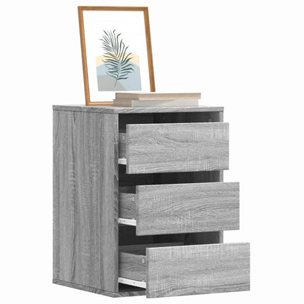 Ladekast 3-Lade Zwart Bewerkt Hout - XdropX