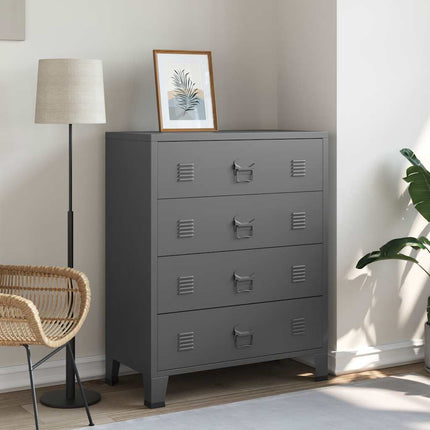 Ladekast Industriële Stijl 78X40X93 Cm Metaal - XdropX