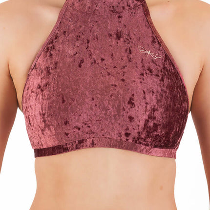 Velvet Halter Top Sports Bra – Lisette-8