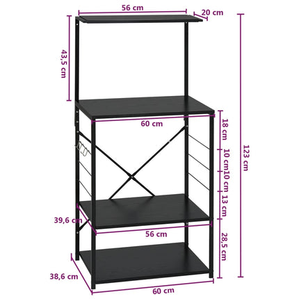 Magnetronkast 60X39,6X123 Cm Bewerkt Hout - XdropX