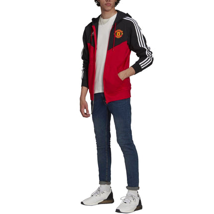 Manchester United Casual 3S hooded presentation jacket 2021/22 - Adidas-4