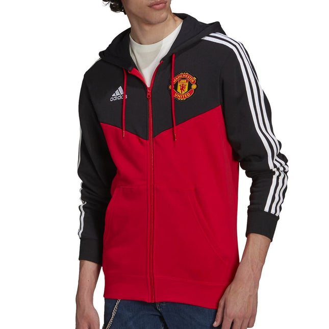 Manchester United Casual 3S hooded presentation jacket 2021/22 - Adidas-1