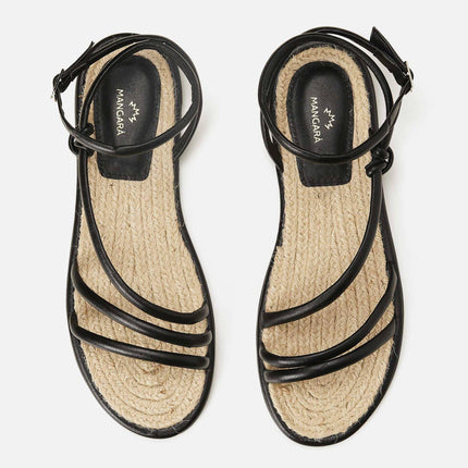 Mangará Black Angico LEATHER STRAPPY SANDALS-1