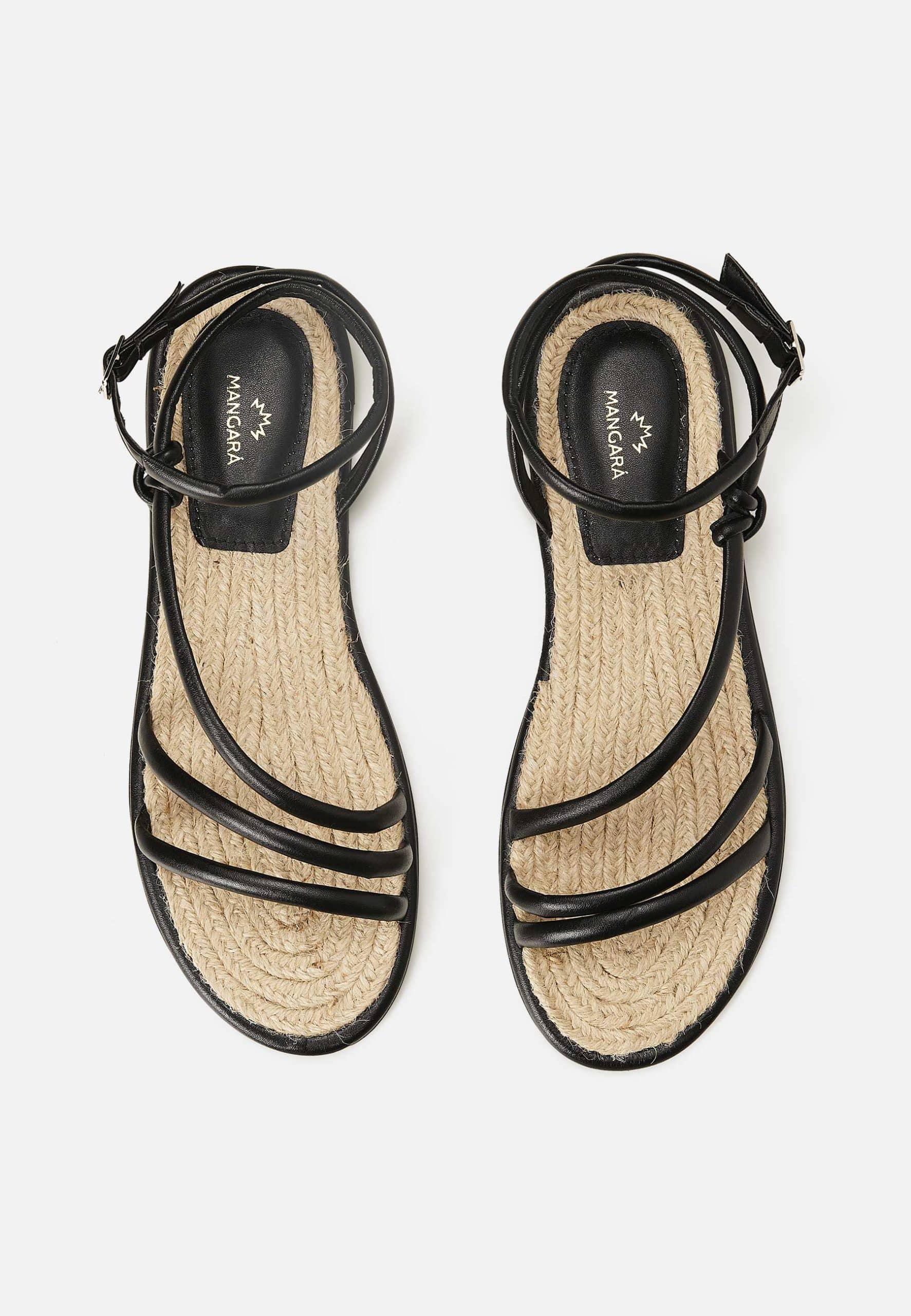 Mangará Black Angico LEATHER STRAPPY SANDALS-1