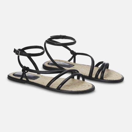 Mangará Black Angico LEATHER STRAPPY SANDALS-2