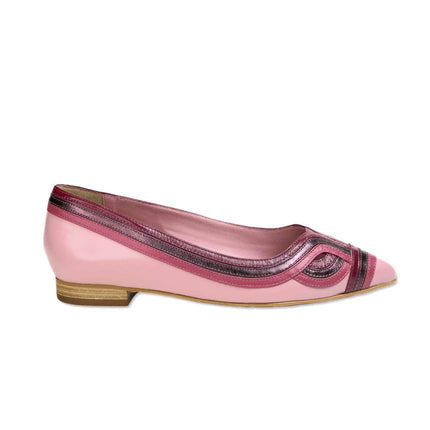 Begonia Leather Ballerinas – Women’s Flats with Layered Detail