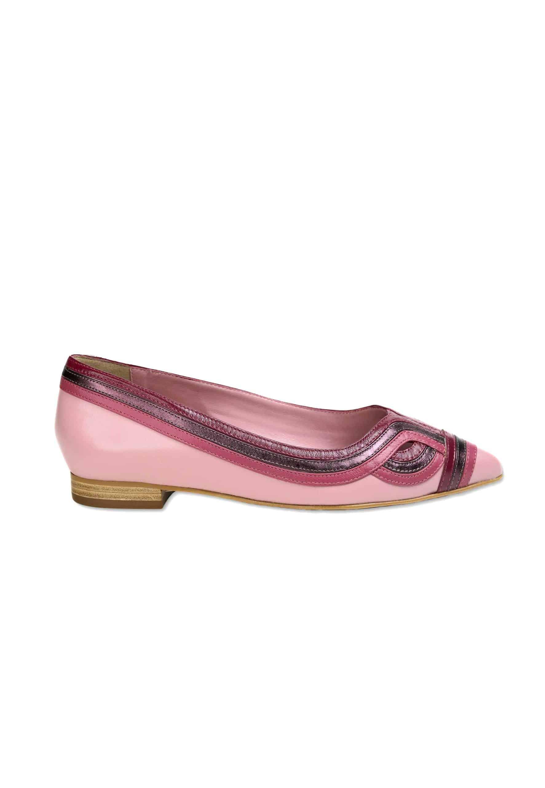 Begonia Leather Ballerinas – Women’s Flats with Layered Detail