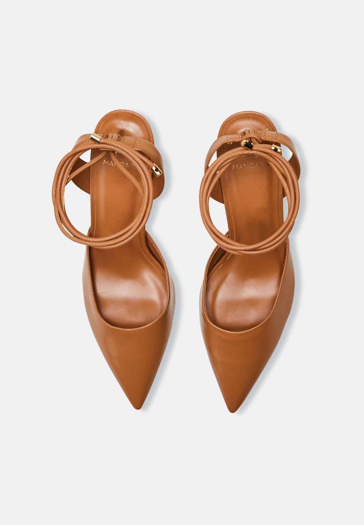 Brown Goat Leather Pointed Toe Heels – Elegant Women’s Pumps-3