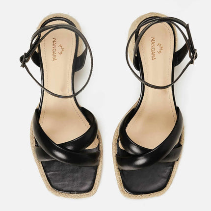 Marica Block Heels Black Sandals - Elegant & Comfortable-1