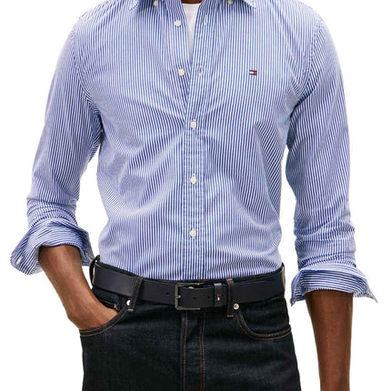 TOMMY HILFIGER - Men's poplin TH Flex shirt  - Size XL-0