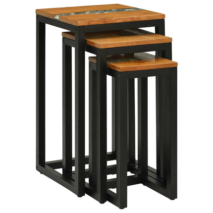 Nesttafel 3 St Bruin Massief Teakhout - XdropX