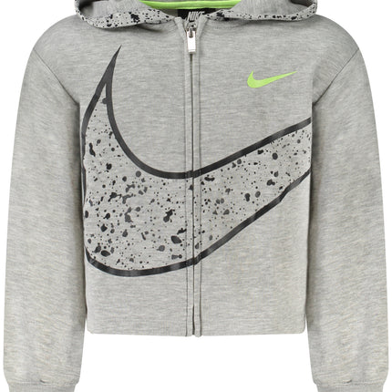 NIKE ZIPPED SWEATSHIRT FOR GIRLS, GREY-0