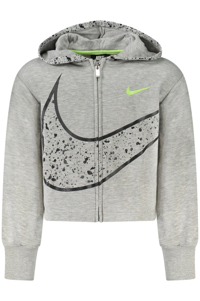 NIKE ZIPPED SWEATSHIRT FOR GIRLS, GREY-0