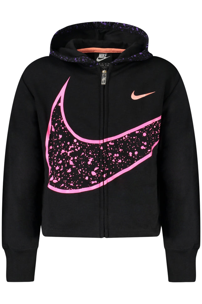 NIKE GIRLS' BLACK ZIP-UP SWEATSHIRT-0
