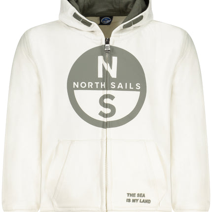 NORTH SAILS CHILDREN'S WHITE ZIP-UP SWEATSHIRT-0
