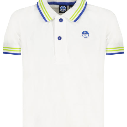 NORTH SAILS WHITE SHORT SLEEVED POLO SHIRT FOR CHILDREN-0