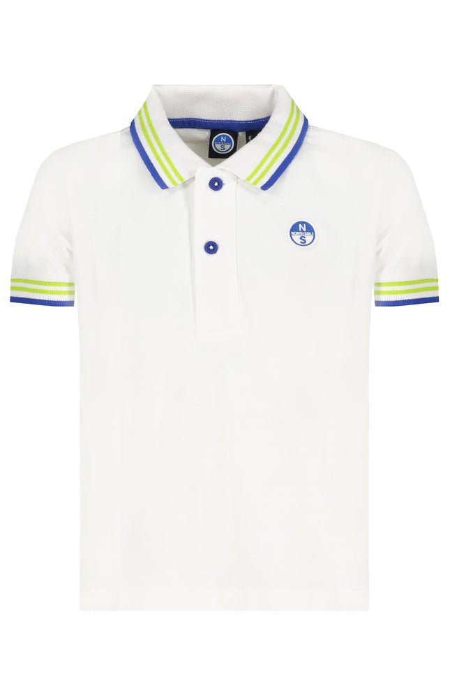 NORTH SAILS WHITE SHORT SLEEVED POLO SHIRT FOR CHILDREN-0