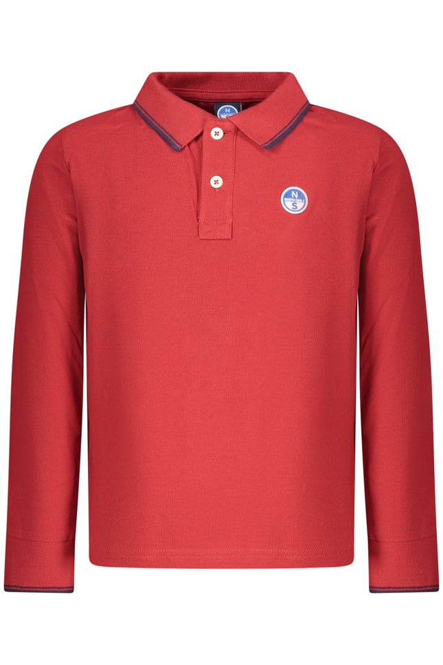 NORTH SAILS KIDS' LONG-SLEEVED POLO SHIRT, RED-0