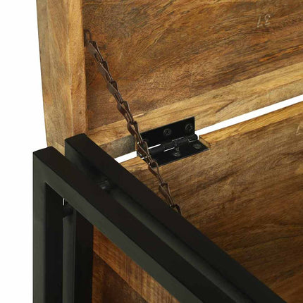 Opbergbox Bruin En Zwart Massief Mango Hout - XdropX